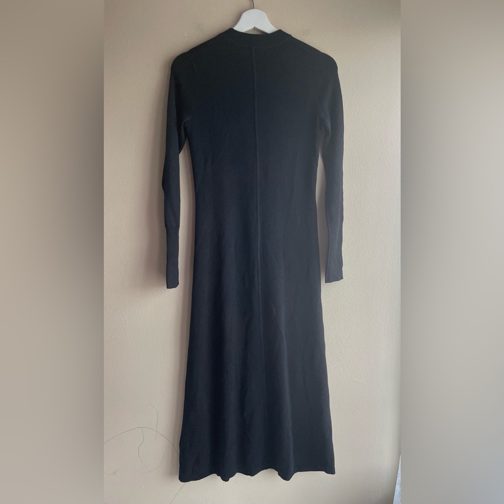 New Madewell Merino Wool Sweater Maxi Dress Black Size XS - Picture 11 of 15